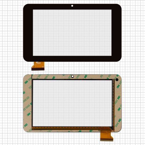 Сенсорний екран для China Tablet PC 7"; Cube U30GT mini; IconBIT NetTAB THOR mini, чорний, 193 мм, 50 pin, 113 мм, ємнісний, 7", #PINGBO PB70DR8173