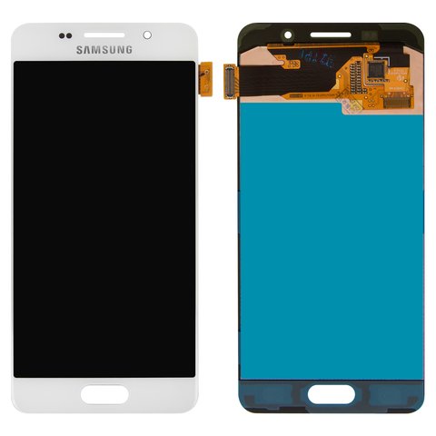 Дисплей для Samsung A310 Galaxy A3 2016 , белый, без рамки, Original PRC , original glass