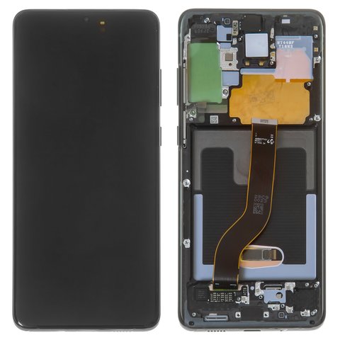 Дисплей для Samsung G985 Galaxy S20 Plus, G986 Galaxy S20 Plus 5G, чорний, з рамкою, Original PRC , cosmic black
