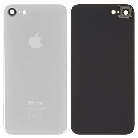 Задняя панель корпуса для iPhone 8, белая, со стеклом камеры, small hole