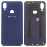 Задня панель корпуса для Samsung A107F/DS Galaxy A10s, синя, з боковою кнопкою