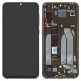Дисплей для Xiaomi Mi 9 SE, чорний, з рамкою, Оригінал (переклеєне скло), M1903F2G