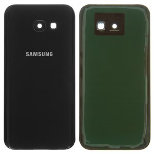Задня панель корпуса для Samsung A520 Galaxy A5 2017 , чорна, із склом камери