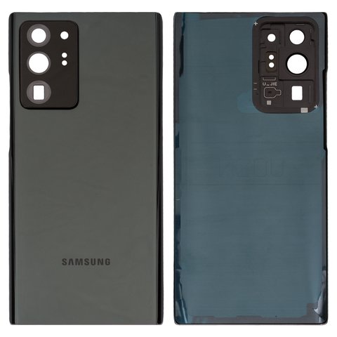 Задня панель корпуса для Samsung N985F Galaxy Note 20 Ultra, чорна, із склом камери