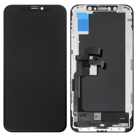 Дисплей для iPhone XS, черный, с рамкой, High Copy, OLED , imisu OEM soft