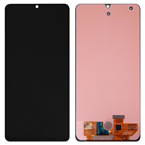 Дисплей для Samsung A325 Galaxy A32, чорний, без рамки, Оригінал переклеєне скло 