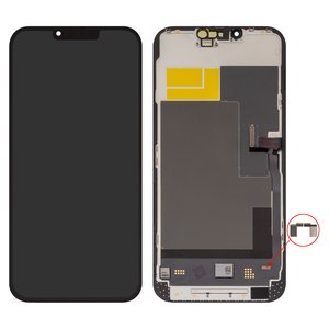Дисплей для Apple iPhone 13 Pro Max, чорний, з рамкою, High Copy, без мікросхеми, OLED 