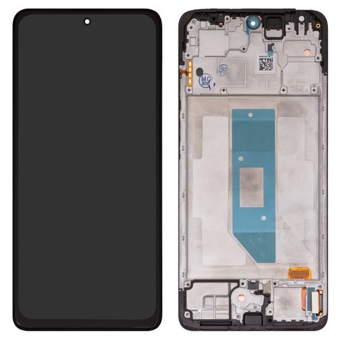 Дисплей для Xiaomi Redmi Note 14 4G, чорний, з рамкою, High Copy, 159.6mm, OLED , 24117RN76G, 24117RN76O, global version