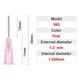 Голка-дозатор 18G, 1,2 мм, пряма, під гвинт, для шприців, 10 шт., 13 mm