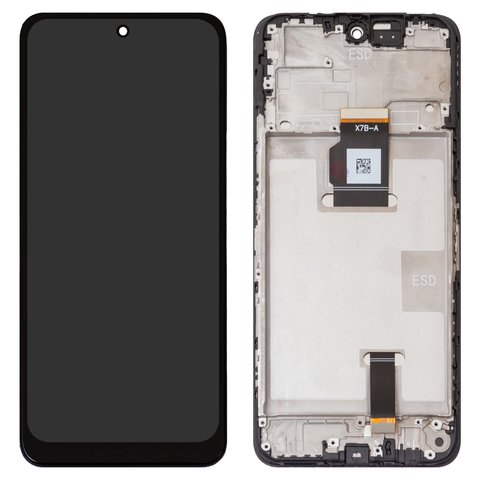 Дисплей для Huawei Honor X7b, черный, с рамкой, High Copy