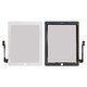 Touchscreen compatible with iPad 3, iPad 4, (white)