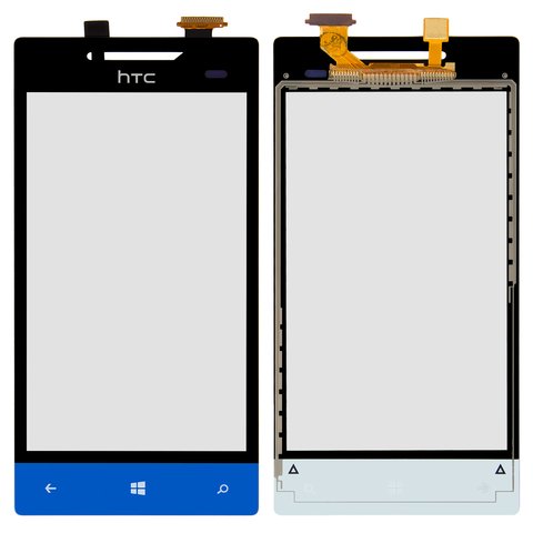 Touchscreen compatible with HTC A620e Windows Phone 8S, dark blue 