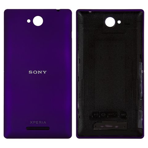 Housing Back Cover compatible with Sony C2305 S39h Xperia C, purple 