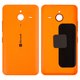 Housing Back Cover compatible with Microsoft (Nokia) 640 XL Lumia Dual SIM, (orange, with side button)