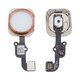 Flat Cable compatible with iPhone 6S, iPhone 6S Plus, (Home button, pink, golden, with plastic)