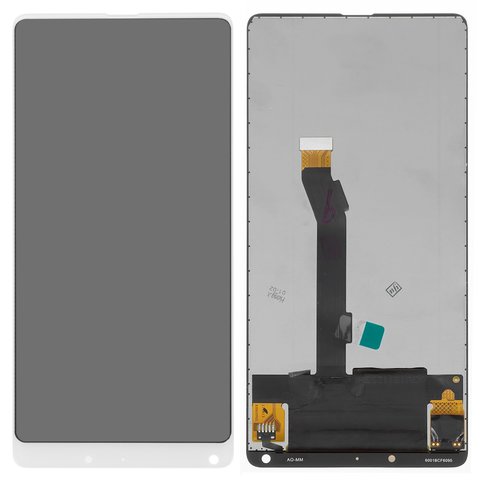 LCD compatible with Xiaomi Mi Mix 2, Mi Mix Evo, white, without frame, original change glass  , glued touchscreen, MDE5 