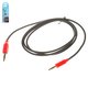AUX Cable Hoco UPA11, (TRS 3.5 mm, 100 cm, black, TRS 3.5 mm to TRS 3.5 mm, silicone) #6957531079293