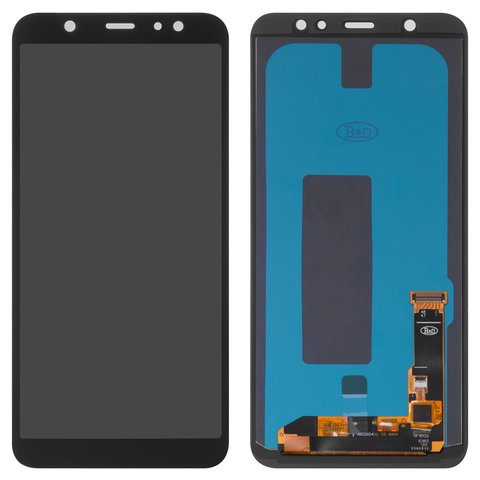 LCD compatible with Samsung A605 Dual Galaxy A6+ 2018 , black, without frame, High Copy, original LCD size, OLED  