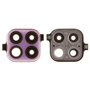 Camera Lens compatible with Huawei P40 Lite, pink, with frames 