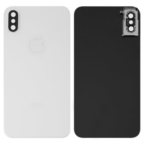 Housing Back Cover compatible with iPhone XS, white, with camera lens, small hole 