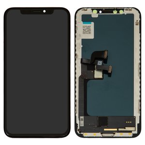 Дисплей для iPhone X, черный, с рамкой, HC, OLED , GW