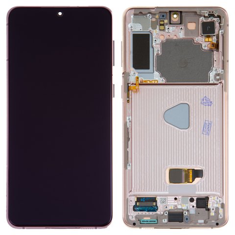 Дисплей для Samsung G996 Galaxy S21 Plus 5G, фиолетовый, с рамкой, Original, сервисная упаковка, phantom violet, #GH82 24554B GH82 24553B GH82 27268B GH82 27267B