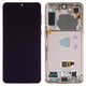 LCD compatible with Samsung G996 Galaxy S21 Plus 5G, (purple, with frame, Original, service pack, phantom Violet, original glass) #GH82-24554B/GH82-24553B/GH82-27268B/GH82-27267B