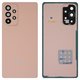 Задняя панель корпуса для Samsung A536 Galaxy A53 5G, персиковая, со стеклом камеры