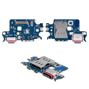 Flat Cable compatible with Samsung S901B Galaxy S22 5G, charge connector, with SIM connector, with microphone, Original PRC , charging board 