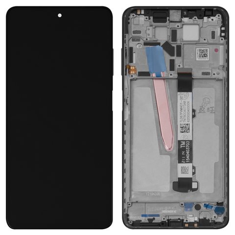 LCD compatible with Xiaomi Poco X3 NFC, Poco X3 Pro, black, with frame, Copy 