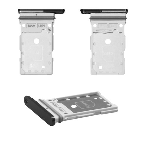Sujetador de tarjeta SIM puede usarse con Samsung S911 Galaxy S23, S916 Galaxy S23 Plus, S918 Galaxy S23 Ultra, negro, phantom black