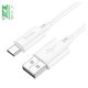 USB Cable Hoco X88, (USB type-A, USB type C, 100 cm, 3 A, white) #6931474783356