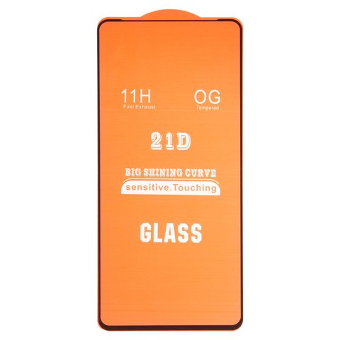 Tempered Glass Screen Protector All Spares compatible with Samsung A736 Galaxy A73 5G, 0,33 mm 9H, Full Glue, compatible with case, black, the layer of glue is applied to the entire surface of the glass 