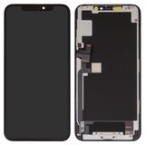 Pantalla LCD puede usarse con iPhone 11 Pro Max, negro, con marco, HC, (OLED), НЕ.Х OEM hard