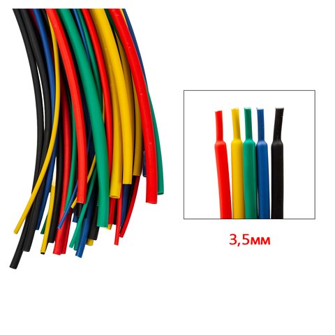 Tubo termorretractil, 1 m, 3.5 mm, azul