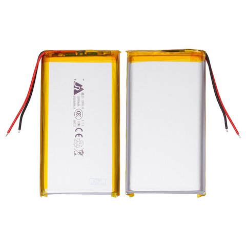 Battery 1260110, 110 mm, 60 mm, 12 mm, Li ion, 3.7 V, 10000 mAh, with controller 