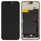 LCD compatible with iPhone 15 Pro Max, (black, with frame, AAA, (TFT), ZY, LTPS HD+)