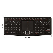 Беспроводная мини клавиатура с тачпадом черная ZW 51007 - Короткий опис