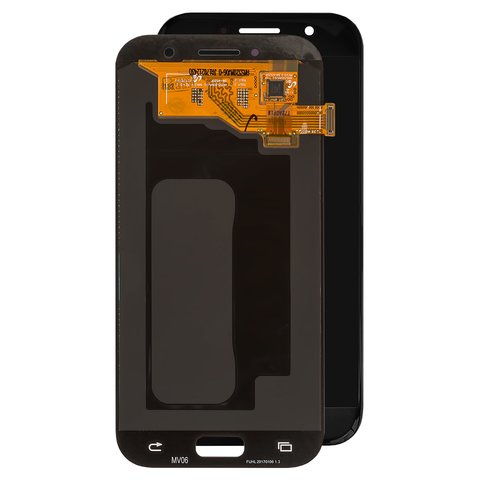 LCD compatible with Samsung A520 Galaxy A5 2017 , black, without frame, original change glass 