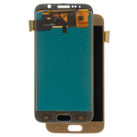 LCD compatible with Samsung G920 Galaxy S6, golden, with light adjustable, Best copy, without frame, Copy, TFT  