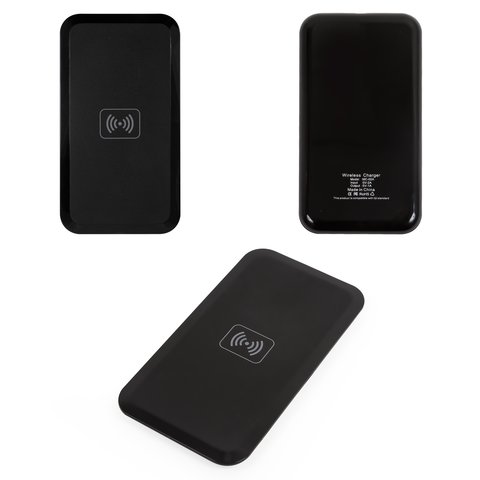 Wireless Charger MC 02A, output 5V 1A, Micro USB input 5 V 2 A, black, micro USB type B, type 2 