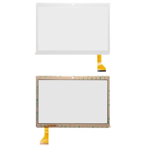 Touchscreen compatible with China Tablet PC 9,6", white, type 2, 222 mm, 50 pin, 156 mm, capacitive, 9.6 "  #MF 808 096F FPC MJK 0419 FPC MK096 419