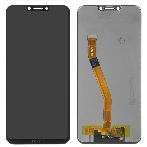 LCD compatible with Huawei Honor Play, black, Logo Honor, without frame, Self welded OEM 