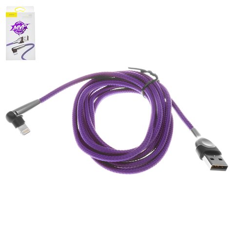 Charging Cable Baseus MVP Elbow, USB type A, Lightning, 200 cm, 1.5 A, dark blue  #CALMVP E03