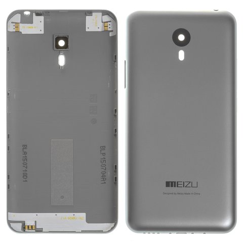 Housing Back Cover compatible with Meizu M2 Note, gray, with side button