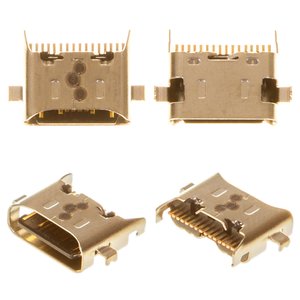 Charge Connector compatible with Nokia C22, C32, G10, G11, G20, G21; Motorola Moto E20 XT2155, Moto E30 XT2158 6, Moto E32, Moto E40 XT2159, Moto E7 Power PAMH0001IN, Moto E7i Power XT2097; ZTE Blade V50 Vita; Samsung A045 Galaxy A04, A055 Galaxy A05, A065 Galaxy A06, A207 Galaxy A20s, A207F DS Galaxy A20s, A226 Galaxy A22 5G, 16 pin, USB type C 