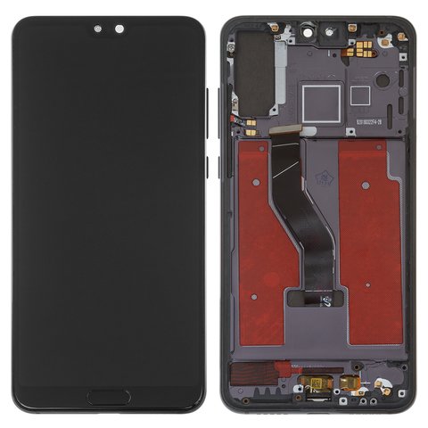 LCD compatible with Huawei P20 Pro, (black, with frame, High Copy, (OLED),  CLT-L29/CLT-L09) - GsmServer