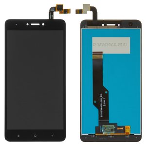 Дисплей для Xiaomi Redmi Note 4X, черный, класс B, без рамки, High Copy