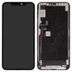 LCD compatible with iPhone 11 Pro Max, (black, with frame, change glass, with camera and proximity sensor plastics)
