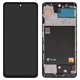 LCD compatible with Samsung A515 Galaxy A51, A515F/DS Galaxy A51, (black, with frame, FLYCDI, with wide edge, (TFT))